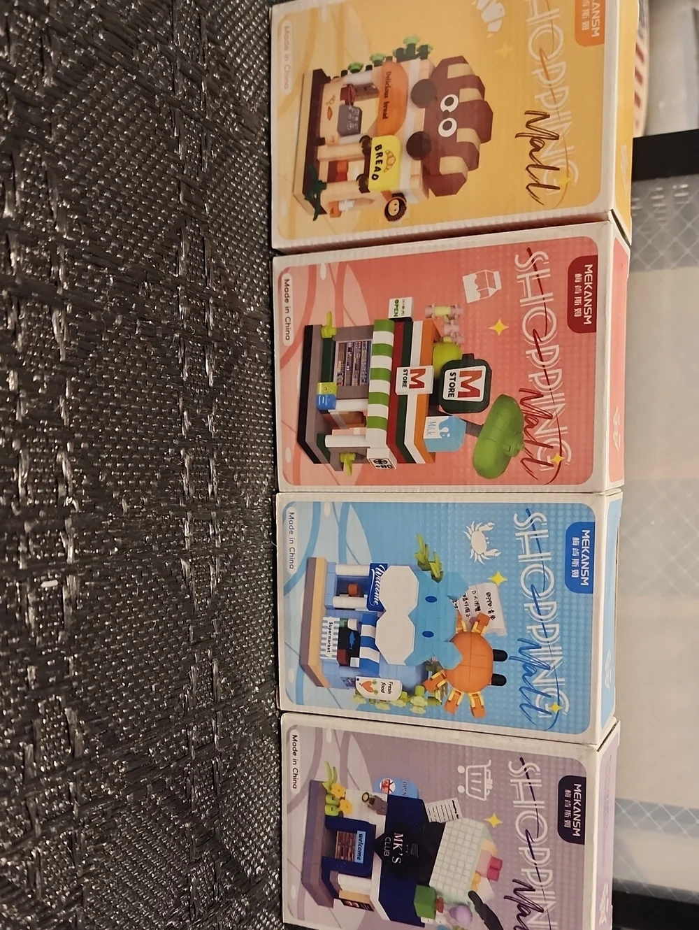 MEKANSHI Kids Shopping Mall Building Set - Blue, Pink, Yellow, Purple Options